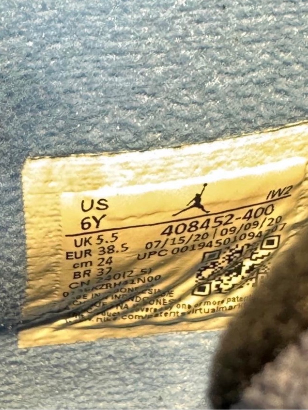 Jordan Light Blue Suede Sneakers - Picture 3 of 4